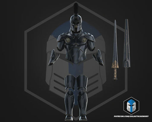 King Agamemnon Greek Warrior Armor Set | Wearable PLA Cosplay Costume Prop - Border3d
