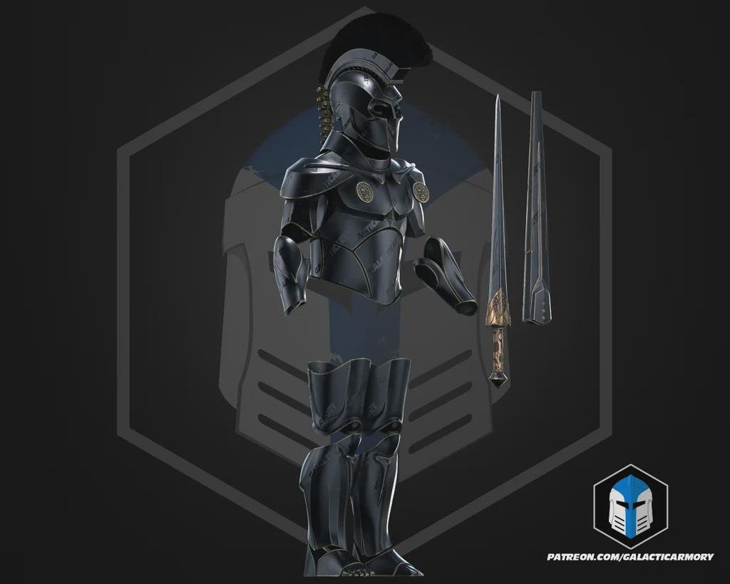 King Agamemnon Greek Warrior Armor Set | Wearable PLA Cosplay Costume Prop - Border3d