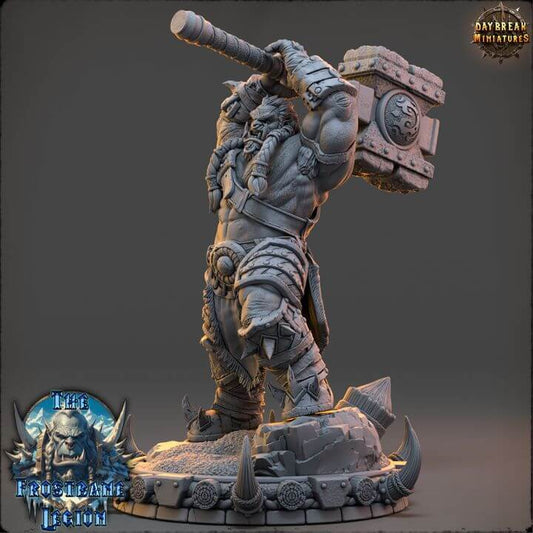 krulgar Bonebreaker Frostbane 3D Print figurine with detailed sculpture from Frostbane Legion collection