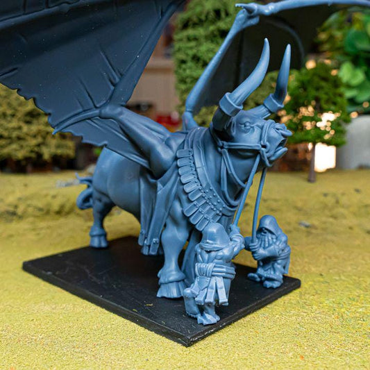 Marduk Bull Miniature | Cult of Marduk Winged Colossus Centerpiece 28mm 32mm 3D Printed DnD RPG Wargaming | Highlands Miniatures - Border3d