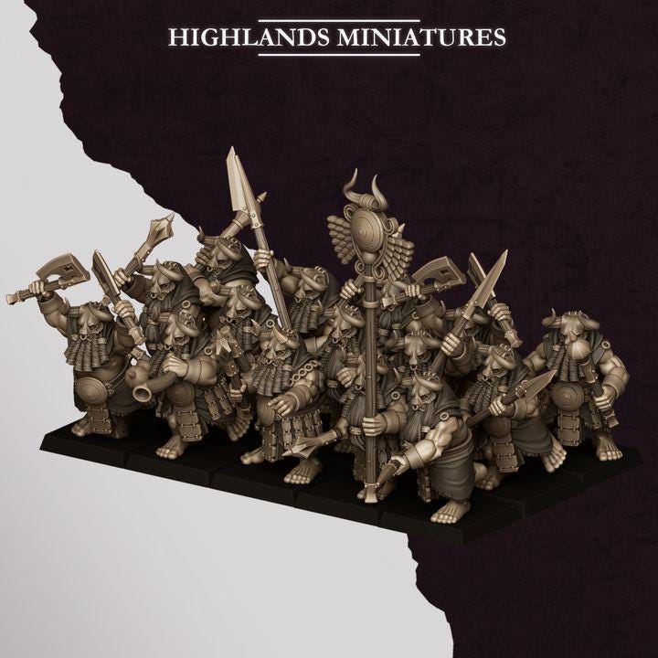 Marduk Cultists Miniatures | Cult of Marduk Fanatic Infantry Unit 28mm 32mm 3D Printed DnD RPG Wargaming | Highlands Miniatures - Border3d