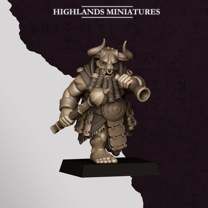 Marduk Cultists Miniatures | Cult of Marduk Fanatic Infantry Unit 28mm 32mm 3D Printed DnD RPG Wargaming | Highlands Miniatures - Border3d