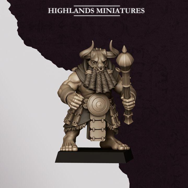 Marduk Cultists Miniatures | Cult of Marduk Fanatic Infantry Unit 28mm 32mm 3D Printed DnD RPG Wargaming | Highlands Miniatures - Border3d