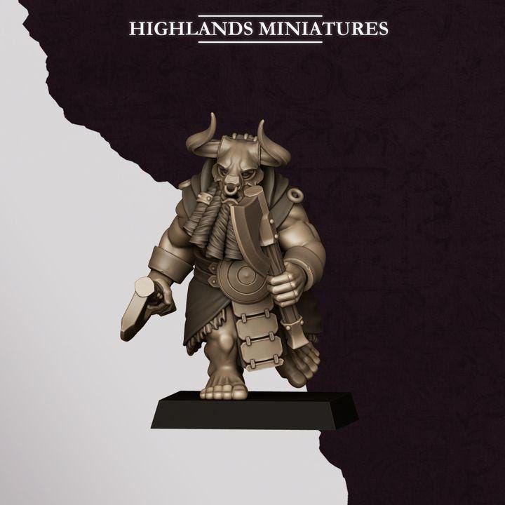Marduk Cultists Miniatures | Cult of Marduk Fanatic Infantry Unit 28mm 32mm 3D Printed DnD RPG Wargaming | Highlands Miniatures - Border3d
