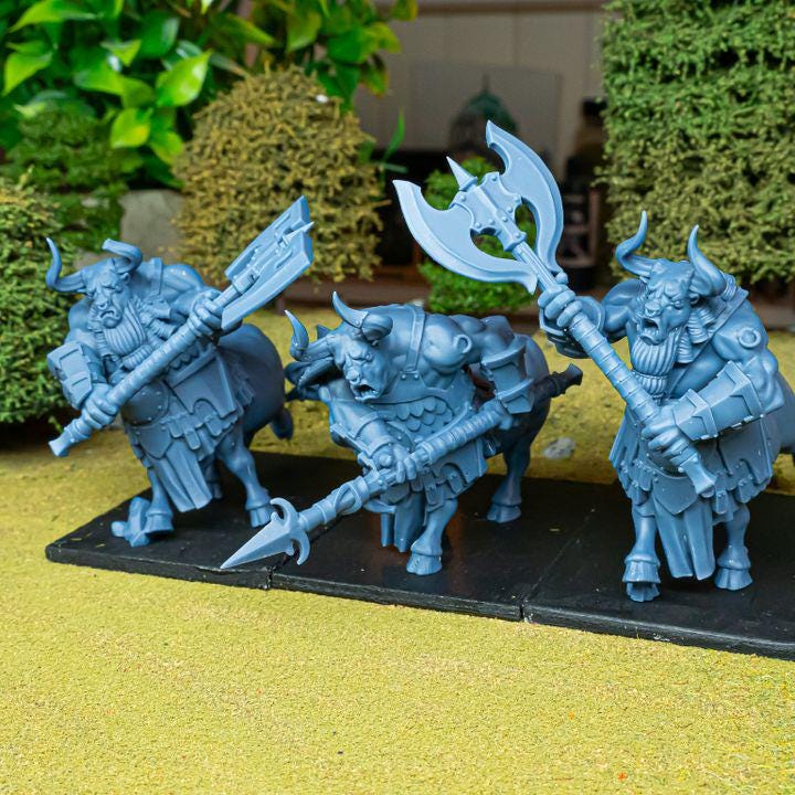 Marduk Minotaurs Miniatures | Cult of Marduk Monstrous Infantry Unit 28mm 32mm 3D Printed DnD RPG Wargaming | Highlands Miniatures - Border3d