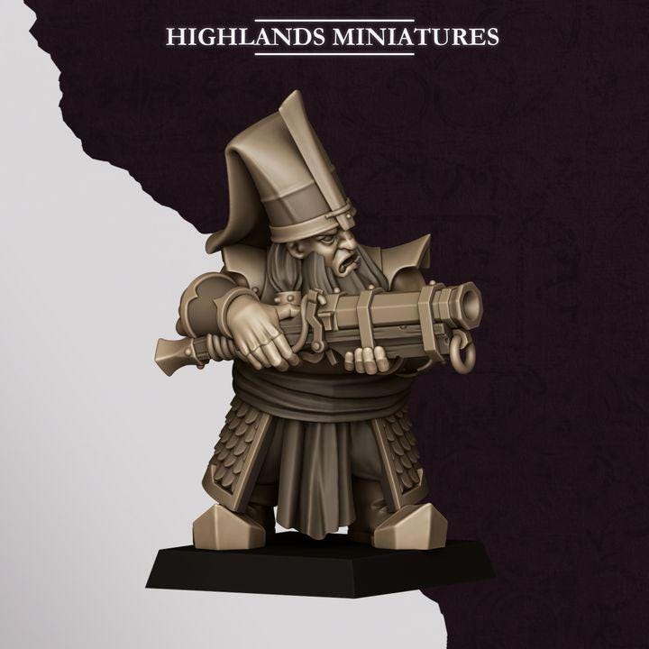 Marduk Shooters Miniatures | Sons of Marduk Blunderbuss Jezail Ranged Infantry 28mm 32mm 3D Printed DnD RPG | Highlands - Border3d