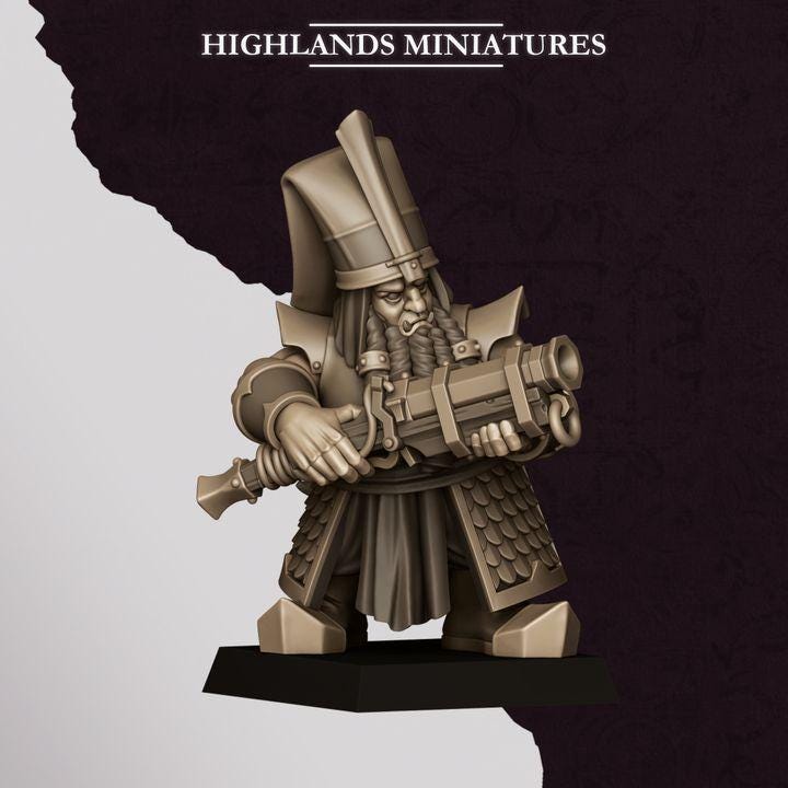 Marduk Shooters Miniatures | Sons of Marduk Blunderbuss Jezail Ranged Infantry 28mm 32mm 3D Printed DnD RPG | Highlands - Border3d