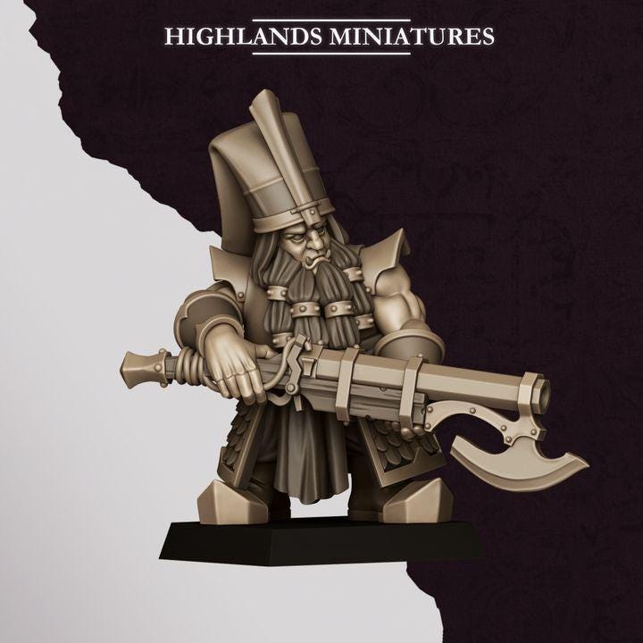 Marduk Shooters Miniatures | Sons of Marduk Blunderbuss Jezail Ranged Infantry 28mm 32mm 3D Printed DnD RPG | Highlands - Border3d