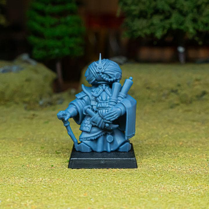Marduk Sorcerer Miniature | Cult of Marduk Chaos Dwarf Wizard Hero 28mm 32mm 3D Printed DnD RPG Wargaming | Highlands Miniatures - Border3d