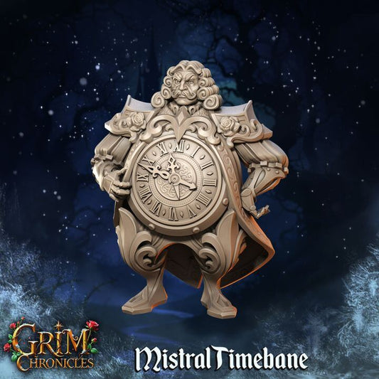 "Mistral Timebane Grim Chronicles 3D resin miniature front view Border3D LLC"