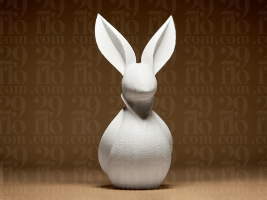 Modern Bunny Figurine – 3D Printed Home Decor - Border3d