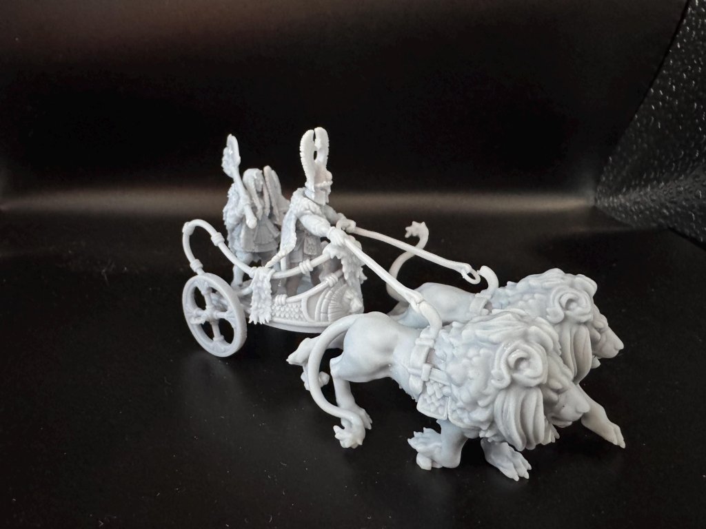 Nemean Lions Chariot 3D Miniature | Highlands Miniatures | 32mm Resin DnD Fantasy Wargaming - Border3d