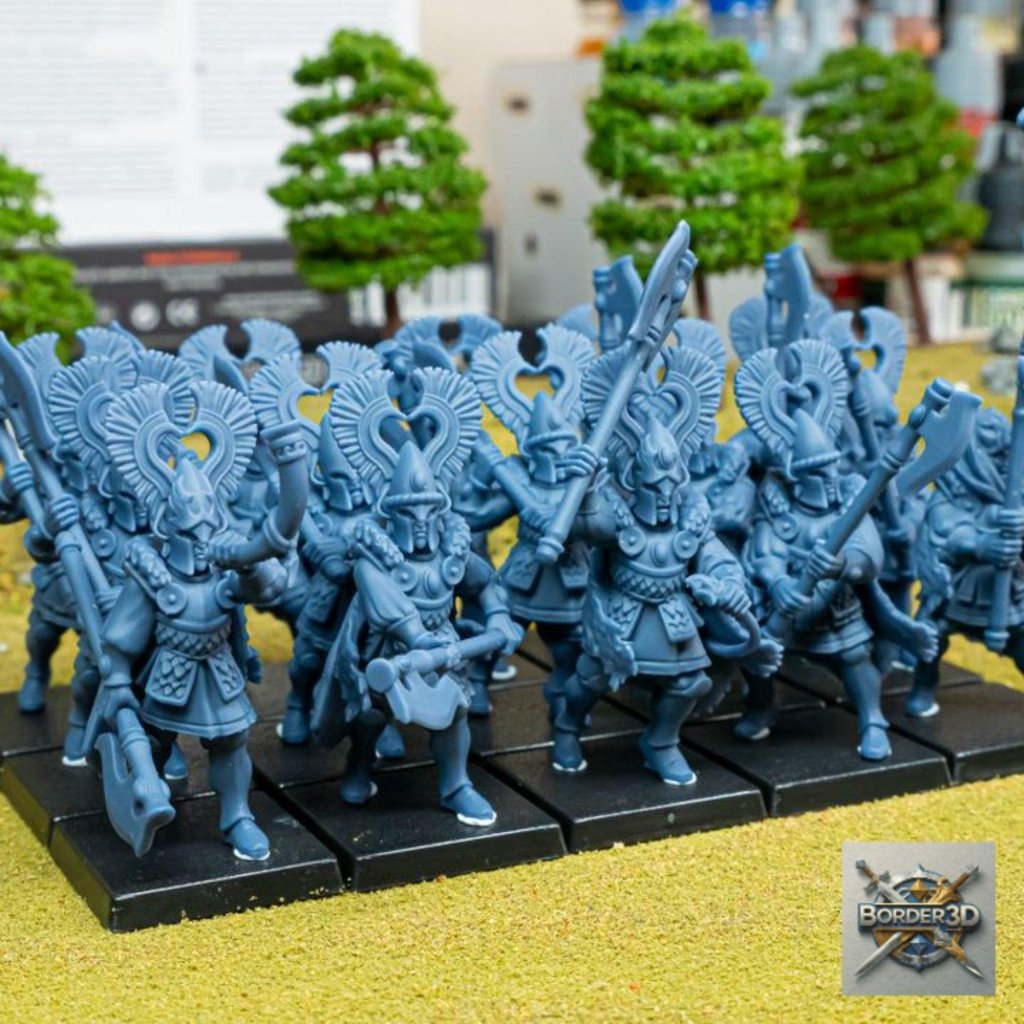 Nemean Lions Unit Miniature | highlands miniatures | 32mm Mythic Beast TTRPG Fantasy Army Resin - Border3d