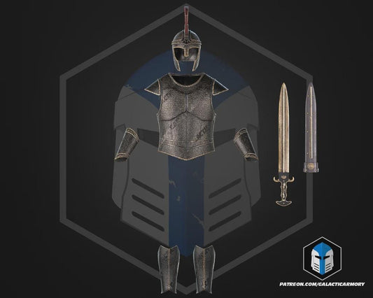 Odysseus Greek Warrior Armor Set | Wearable PLA Cosplay Helmet, Prop(Raw Print) - Border3d