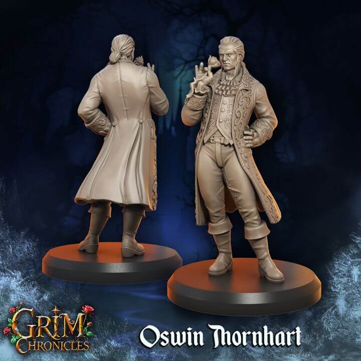 "Oswin Thornhart Grim Chronicles noble character side angle Border3D LLC"