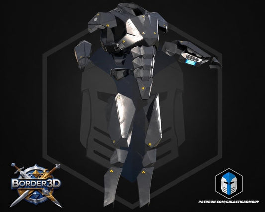 Sci-Fi Tactical 3D Printed Cosplay Armor Set | Galactic Armory Null Cipher Body Kit - Border3d
