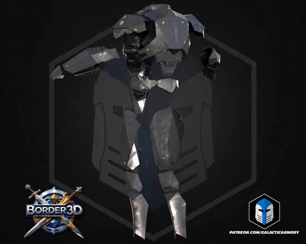 Sci-Fi Tactical 3D Printed Cosplay Armor Set | Galactic Armory Null Cipher Body Kit - Border3d