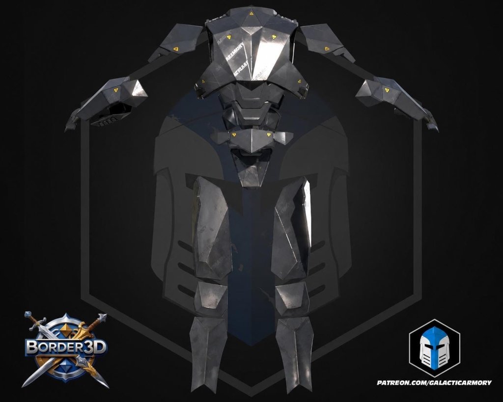 Sci-Fi Tactical 3D Printed Cosplay Armor Set | Galactic Armory Null Cipher Body Kit - Border3d