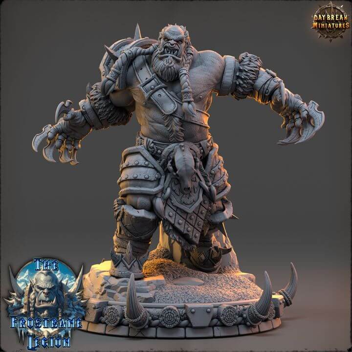 Skalgrim The Unyielding Frostbane Legion figurine showcasing a detailed warrior design.