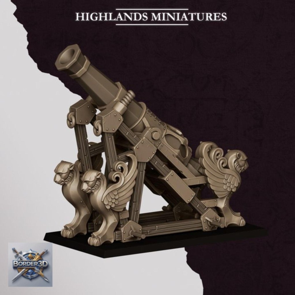 Sons of Marduk Mortar and Rocket War Machine | 32mm Resin | 3D Printed Unpainted Highlands - Border3d