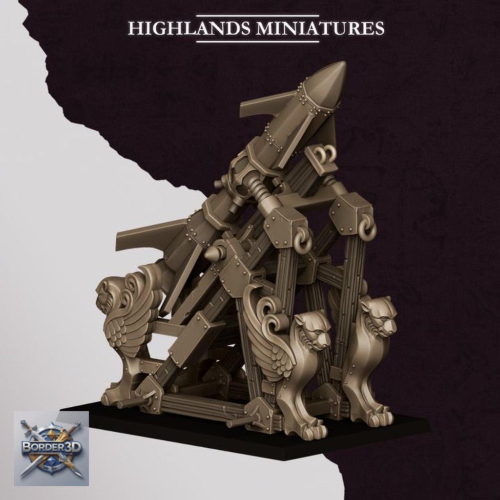 Sons of Marduk Mortar and Rocket War Machine | 32mm Resin | 3D Printed Unpainted Highlands - Border3d
