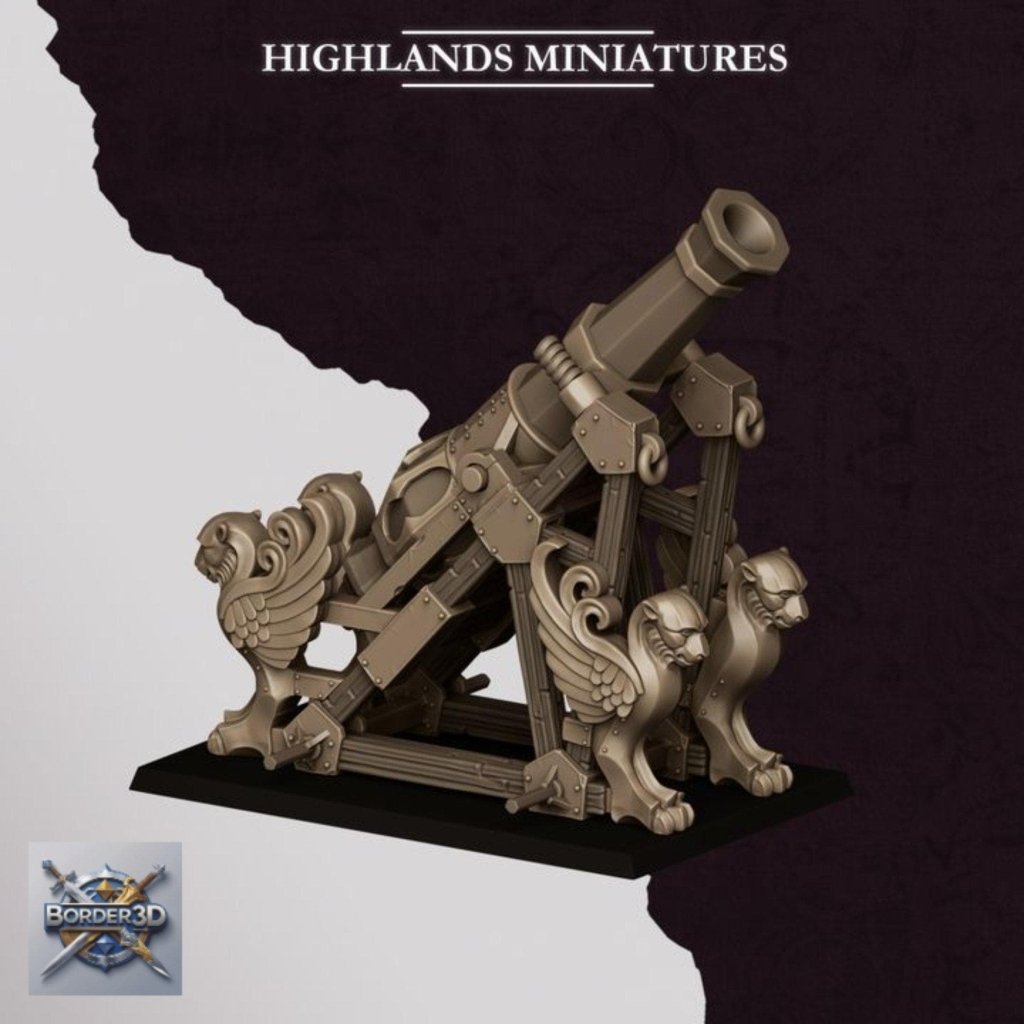 Sons of Marduk Mortar and Rocket War Machine | 32mm Resin | 3D Printed Unpainted Highlands - Border3d