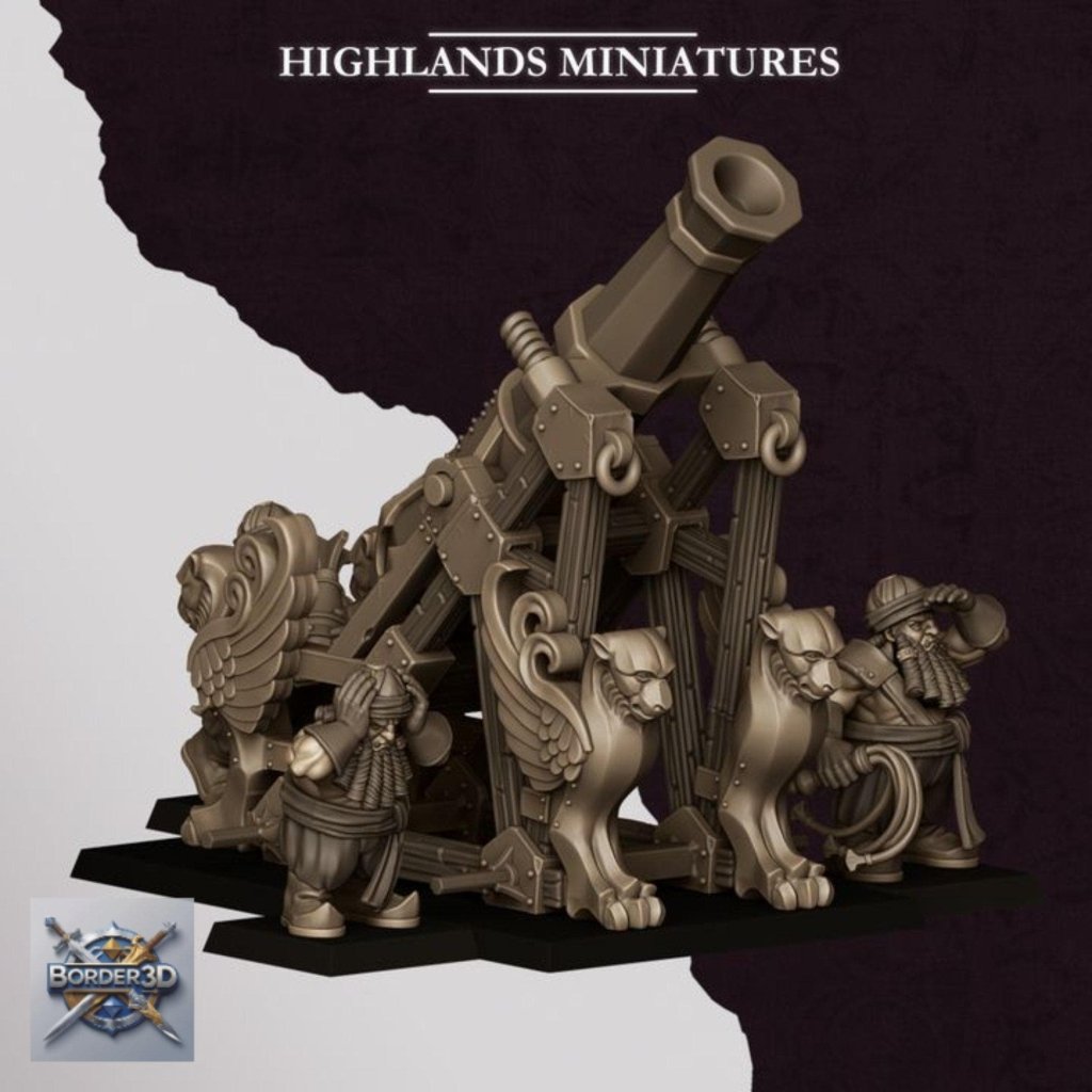 Sons of Marduk Mortar and Rocket War Machine | 32mm Resin | 3D Printed Unpainted Highlands - Border3d