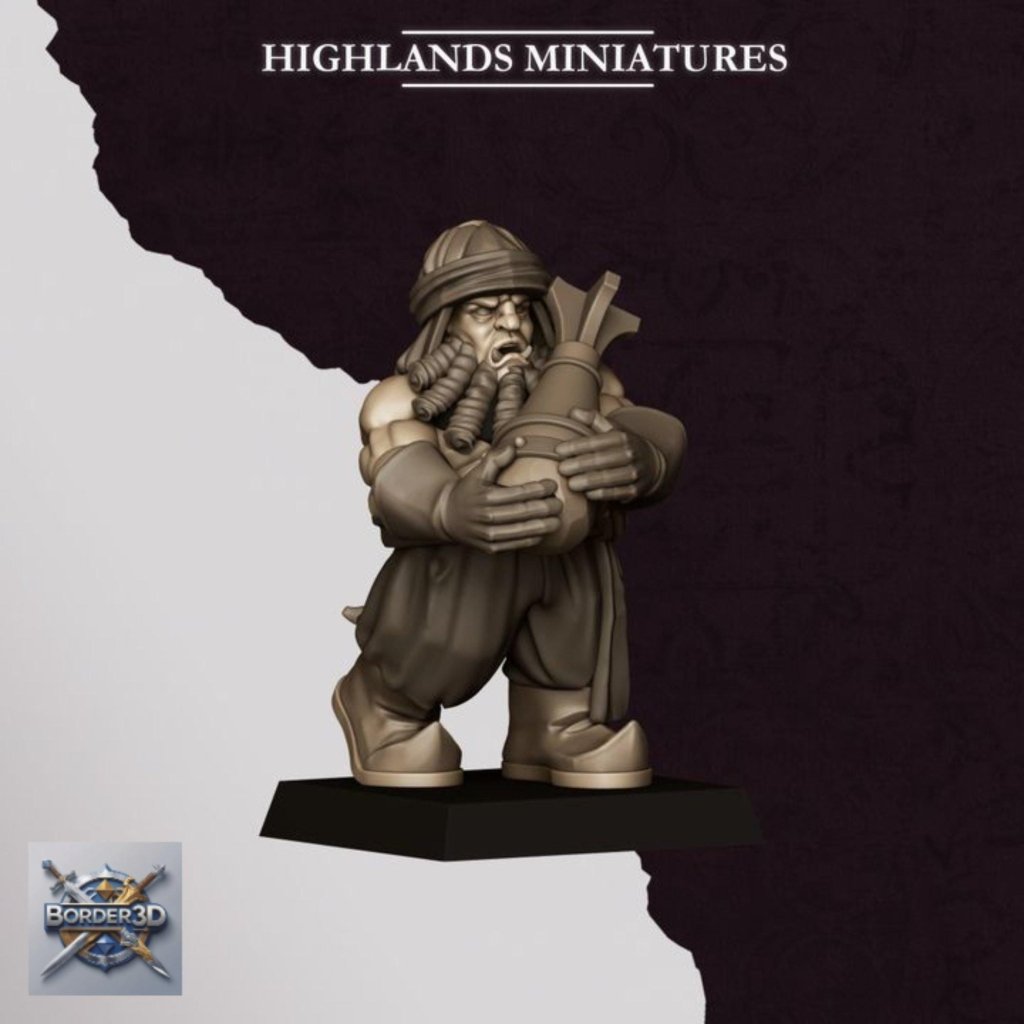 Sons of Marduk Mortar and Rocket War Machine | 32mm Resin | 3D Printed Unpainted Highlands - Border3d