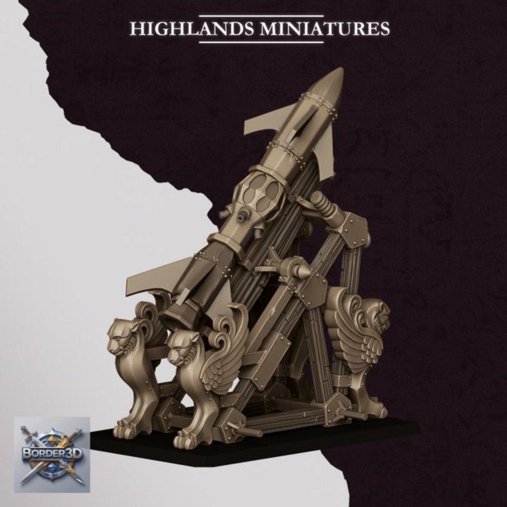 Sons of Marduk Mortar and Rocket War Machine | 32mm Resin | 3D Printed Unpainted Highlands - Border3d