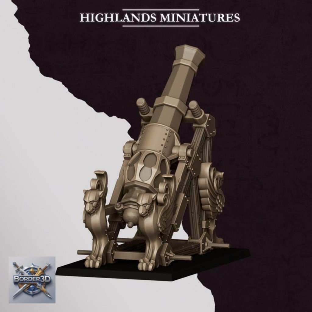 Sons of Marduk Mortar and Rocket War Machine | 32mm Resin | 3D Printed Unpainted Highlands - Border3d