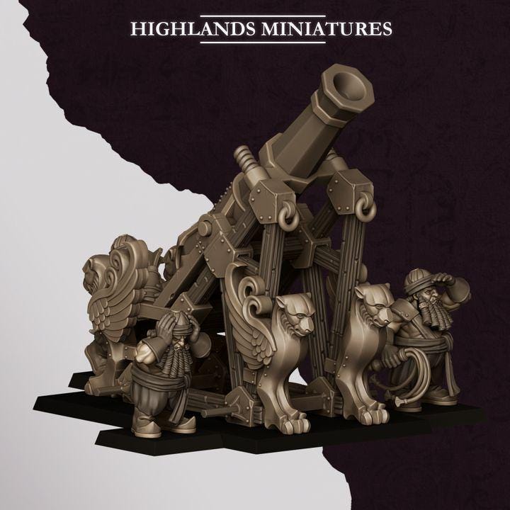Sons of Marduk Mortar & Rocket Launcher Set | Chaos Dwarf Artillery War Machines 28mm 32mm 3D Printed DnD RPG | Highlands - Border3d