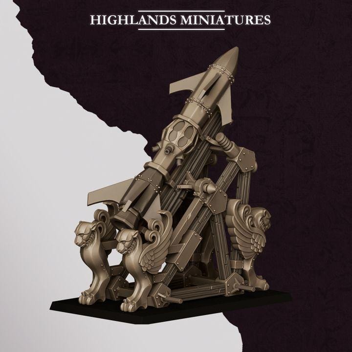 Sons of Marduk Mortar & Rocket Launcher Set | Chaos Dwarf Artillery War Machines 28mm 32mm 3D Printed DnD RPG | Highlands - Border3d