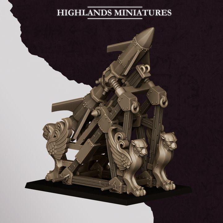 Sons of Marduk Mortar & Rocket Launcher Set | Chaos Dwarf Artillery War Machines 28mm 32mm 3D Printed DnD RPG | Highlands - Border3d
