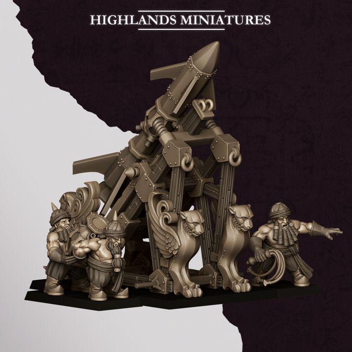 Sons of Marduk Mortar & Rocket Launcher Set | Chaos Dwarf Artillery War Machines 28mm 32mm 3D Printed DnD RPG | Highlands - Border3d