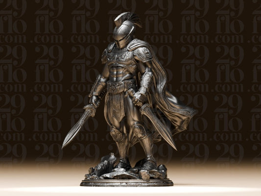 Spartan Figurine 01 – 3D Printed Warrior Sculpture - Border3d