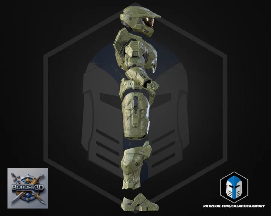 Super Soldier Armor Set | 3D Printed Wearable PLA Raw Cosplay (Galactic Armory) - Border3d