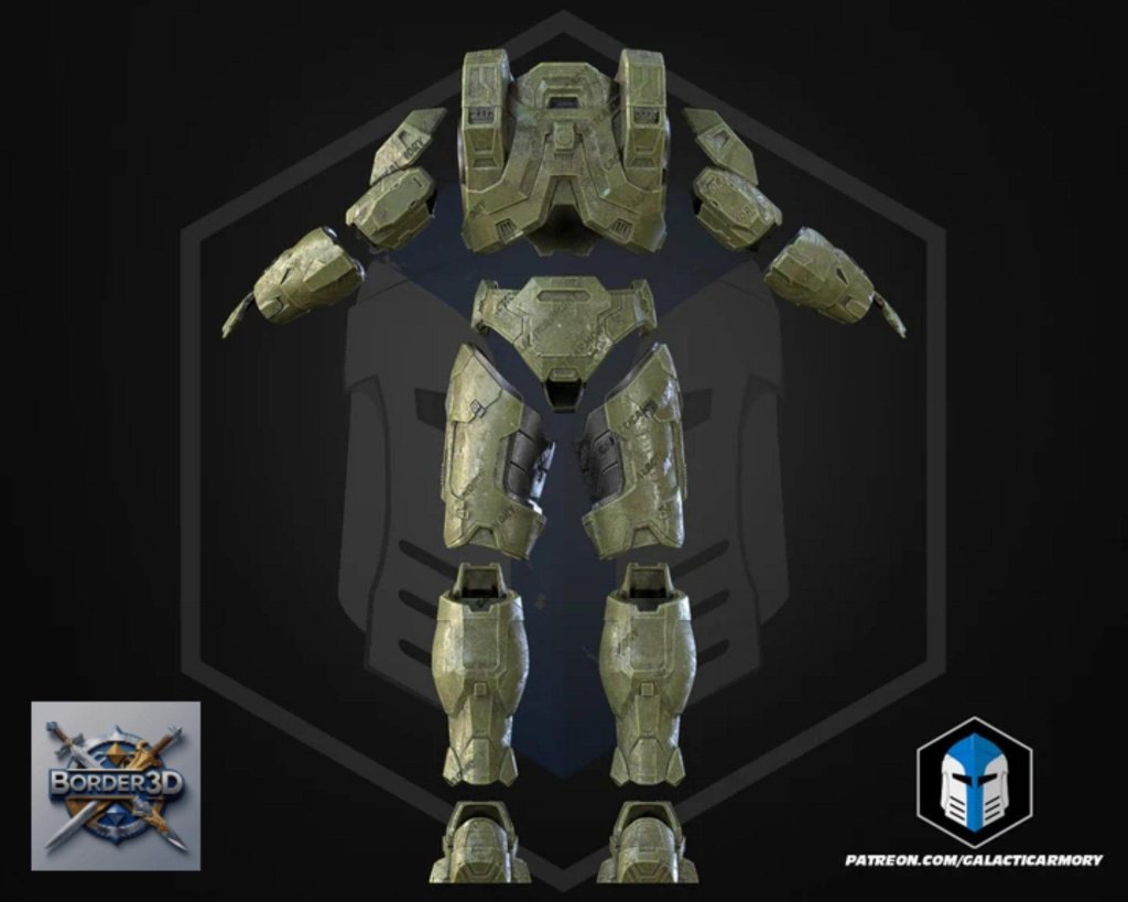 Super Soldier Armor Set | 3D Printed Wearable PLA Raw Cosplay (Galactic Armory) - Border3d