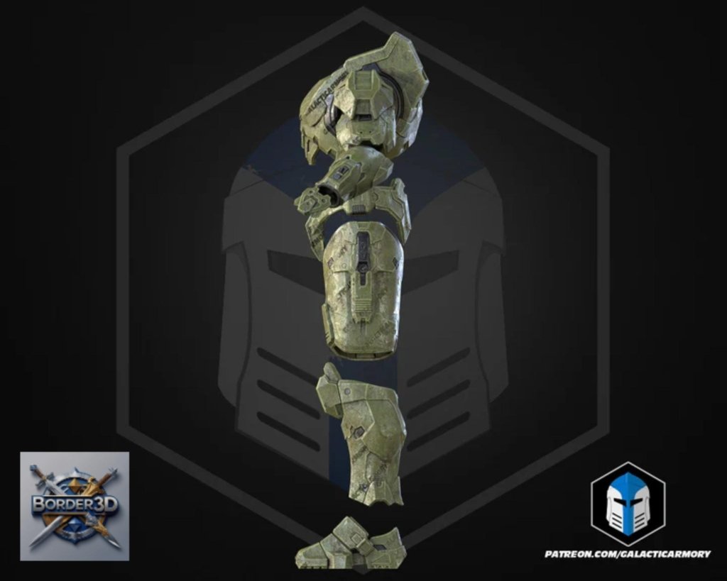 Super Soldier Armor Set | 3D Printed Wearable PLA Raw Cosplay (Galactic Armory) - Border3d