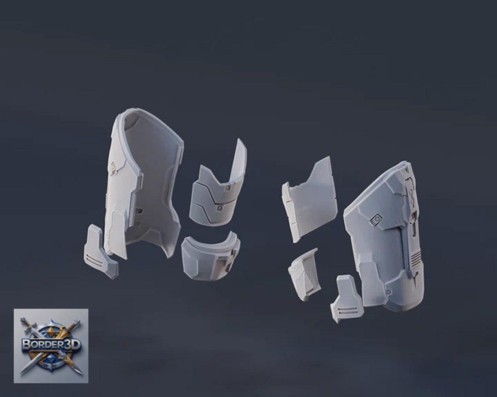 Super Soldier Armor Set | 3D Printed Wearable PLA Raw Cosplay (Galactic Armory) - Border3d