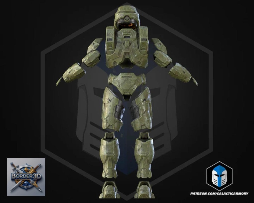 Super Soldier Armor Set | 3D Printed Wearable PLA Raw Cosplay (Galactic Armory) - Border3d