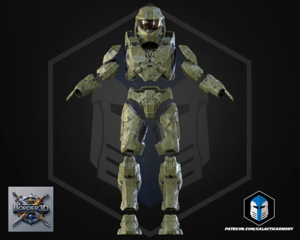 Super Soldier Armor Set | 3D Printed Wearable PLA Raw Cosplay (Galactic Armory) - Border3d