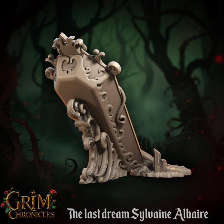 Sylvaine Albaire Dream Sorceress Miniature | 32mm Resin Fantasy RPG Mage - Border3d