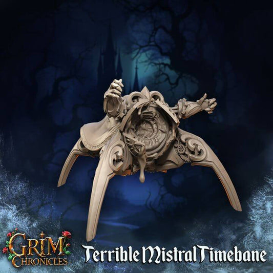 "Terrible Mistral Timebane Grim Chronicles 3D resin miniature front view Border3D LLC"