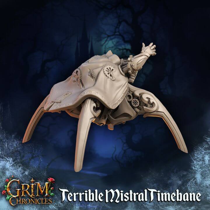 "Terrible Mistral Timebane Grim Chronicles time-warping character side angle Border3D LLC"
