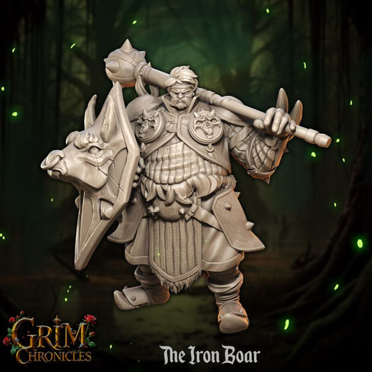 resin Grim Miniatures The Iron Boar Grim Chronicles Dream It Build It 3D Border3d LLC miniature by Grim Miniatures — handcrafted by Border3D LLC