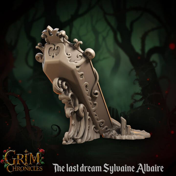 Last dream sylvaine albaire Grim Chronicles resin miniature by Border3D LLC