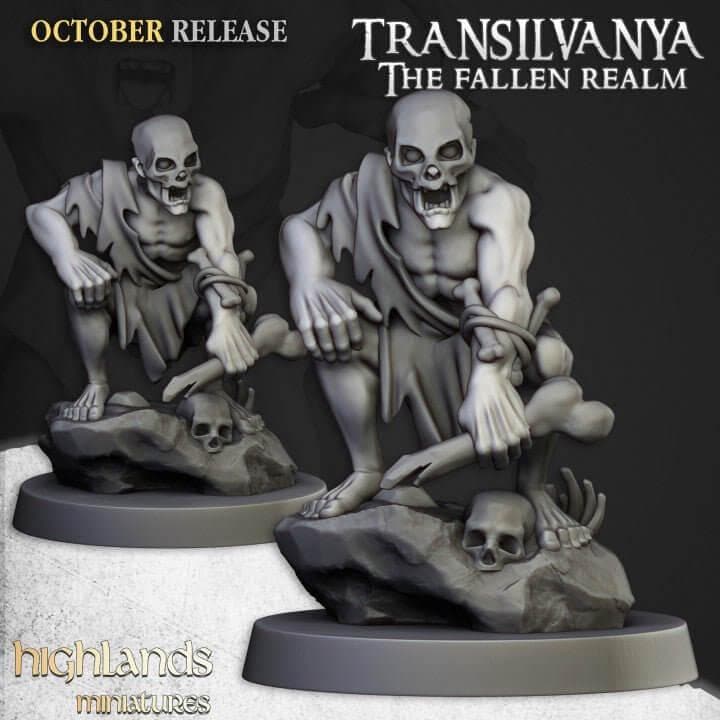 Undead Ghouls Miniature Set | 32mm Horror DnD RPG Figures, Dark Fantasy Wargame Unit - Border3d