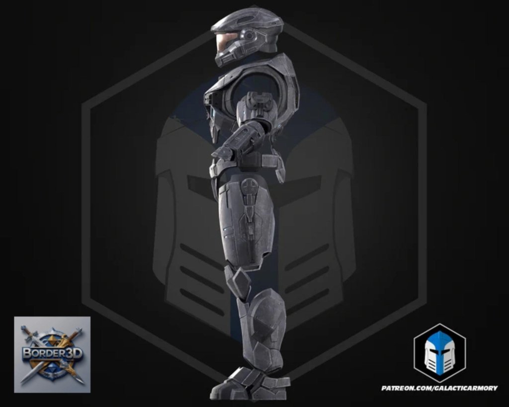 Wearable 3D Printed Lone Wolf Super Soldier Armor Set | Galactic Armory Cosplay PLA Raw - Border3d