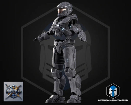 Wearable 3D Printed Lone Wolf Super Soldier Armor Set | Galactic Armory Cosplay PLA Raw - Border3d