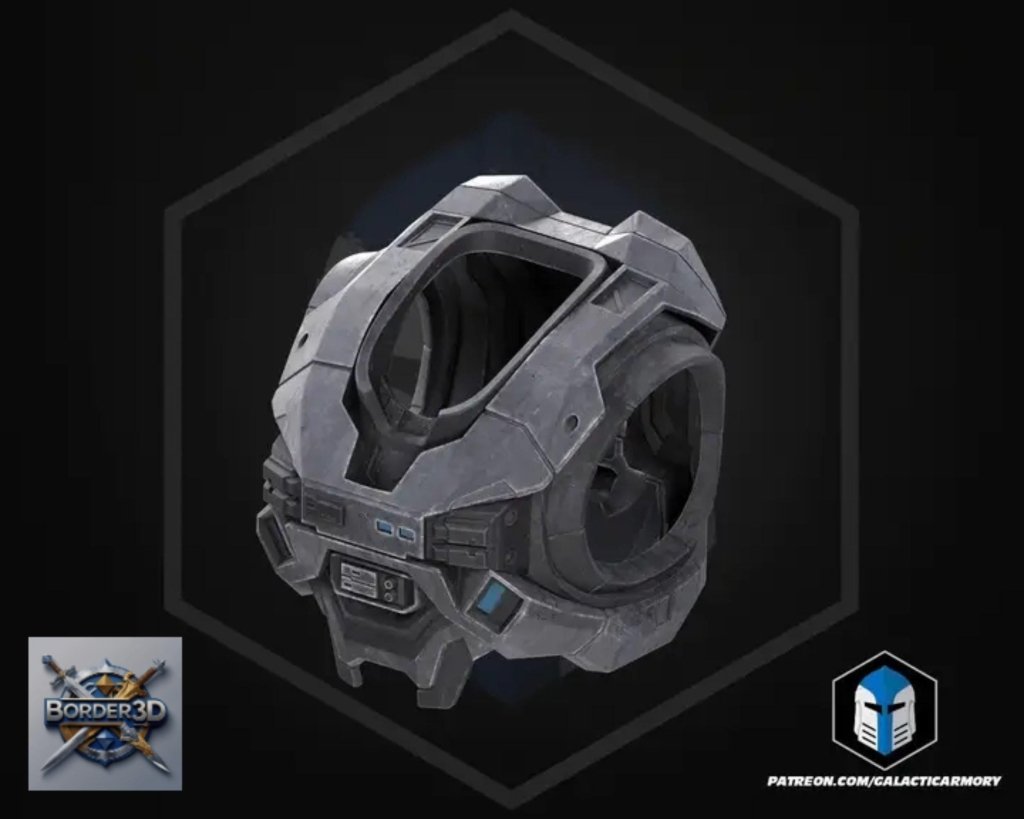 Wearable 3D Printed Lone Wolf Super Soldier Armor Set | Galactic Armory Cosplay PLA Raw - Border3d